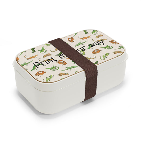 Customizable Illustrated Lizards Bento Lunch Box
