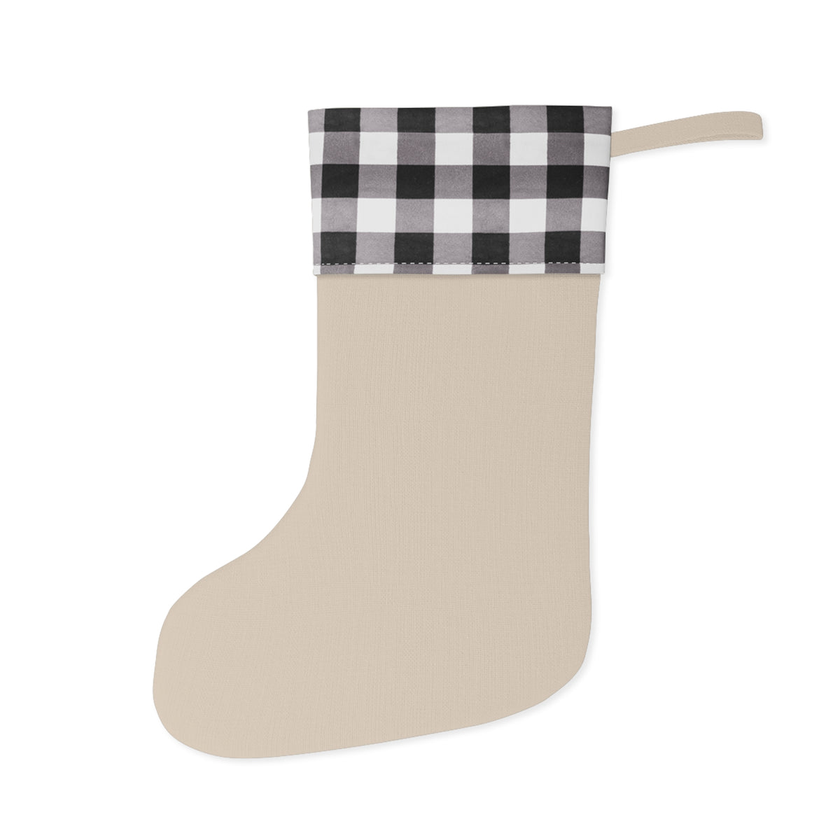 Personalized Plaid Cuff Holiday Stocking