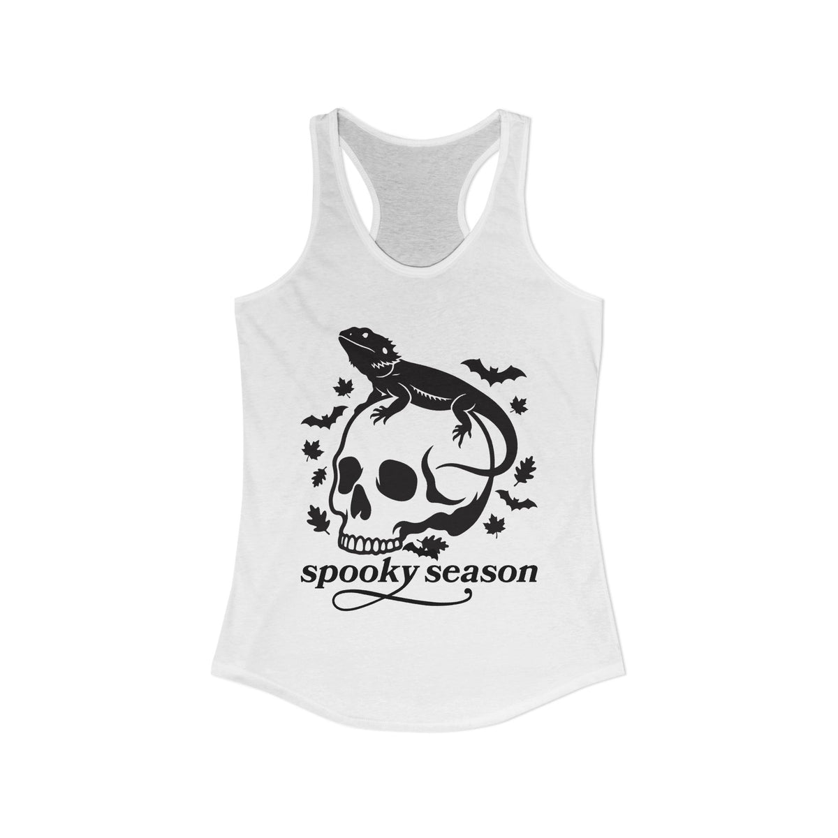 "Spooky Season" Bearded Dragon Skull Racerback Tank