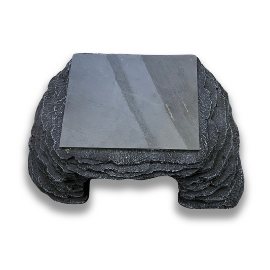 Zen Cave with 9"x7" Slate Stone – Ultimate Basking and Hiding Spot for Reptiles