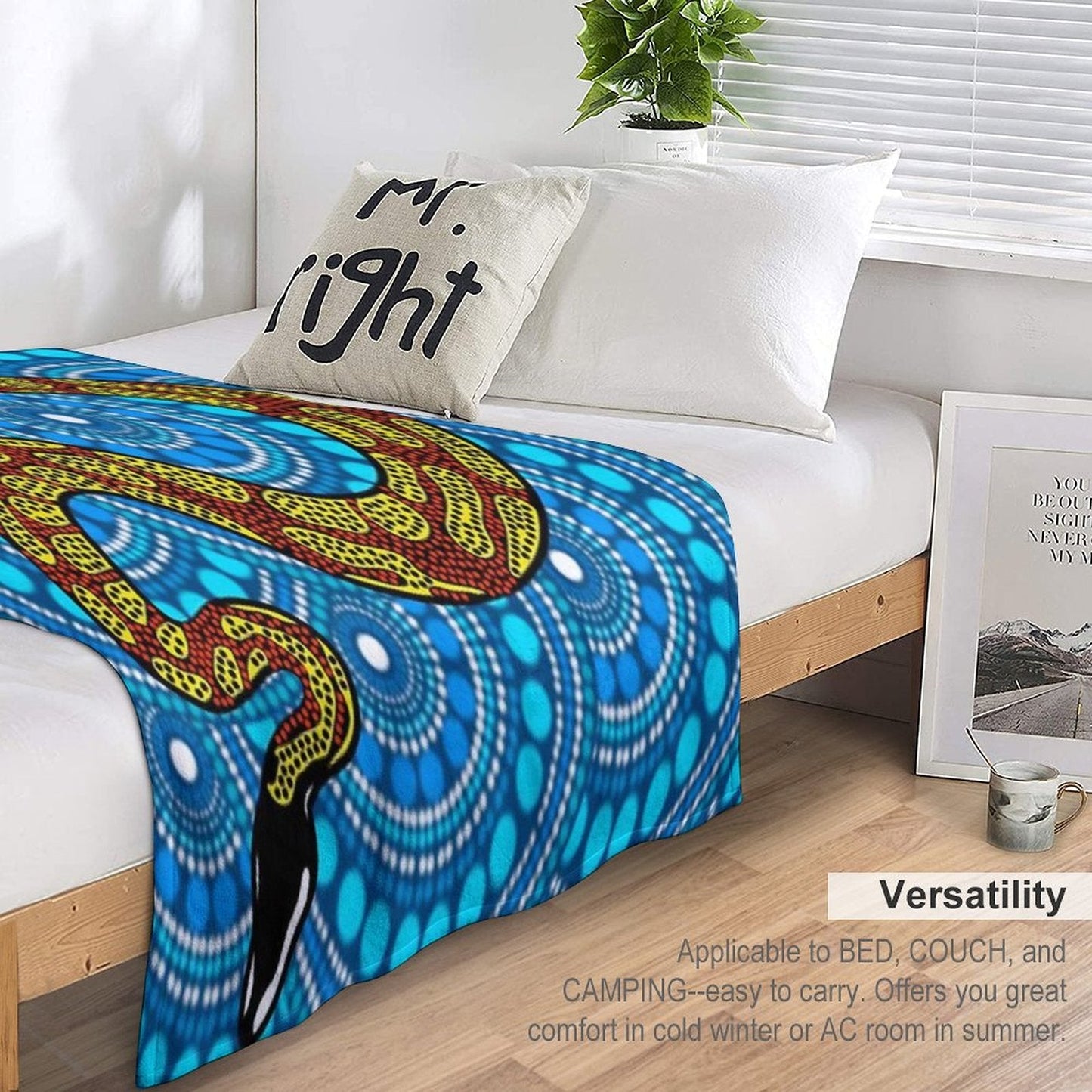 Indigenous Snake Throw Blanket