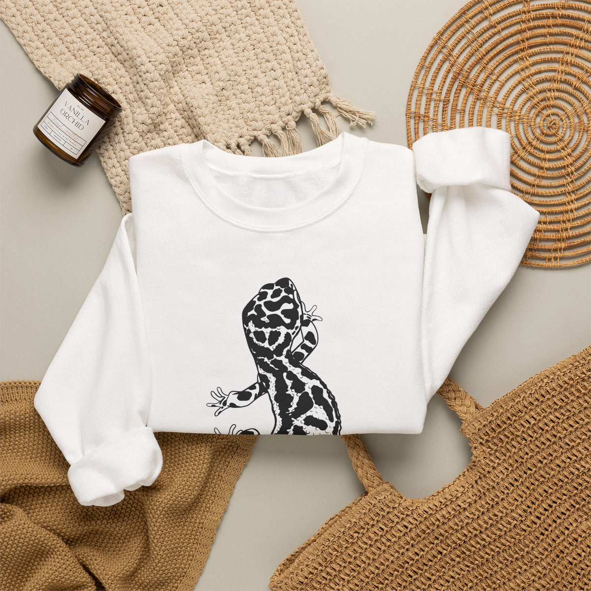 Inked Leopard Gecko Classic Crewneck Sweatshirt
