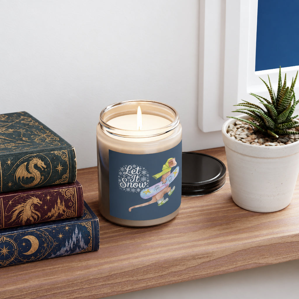 "Let It Snow" Crested Gecko Hand-Poured Candle