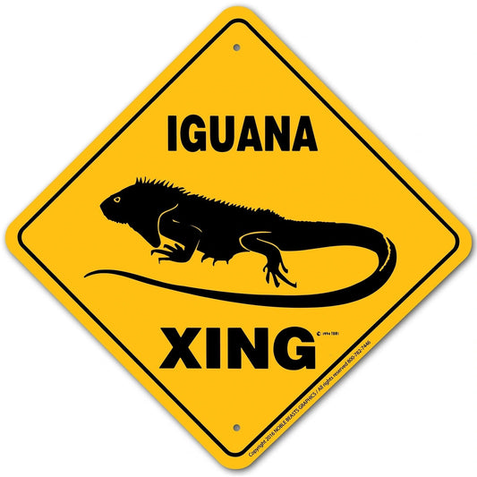 "Iguana Xing" Aluminum Sign