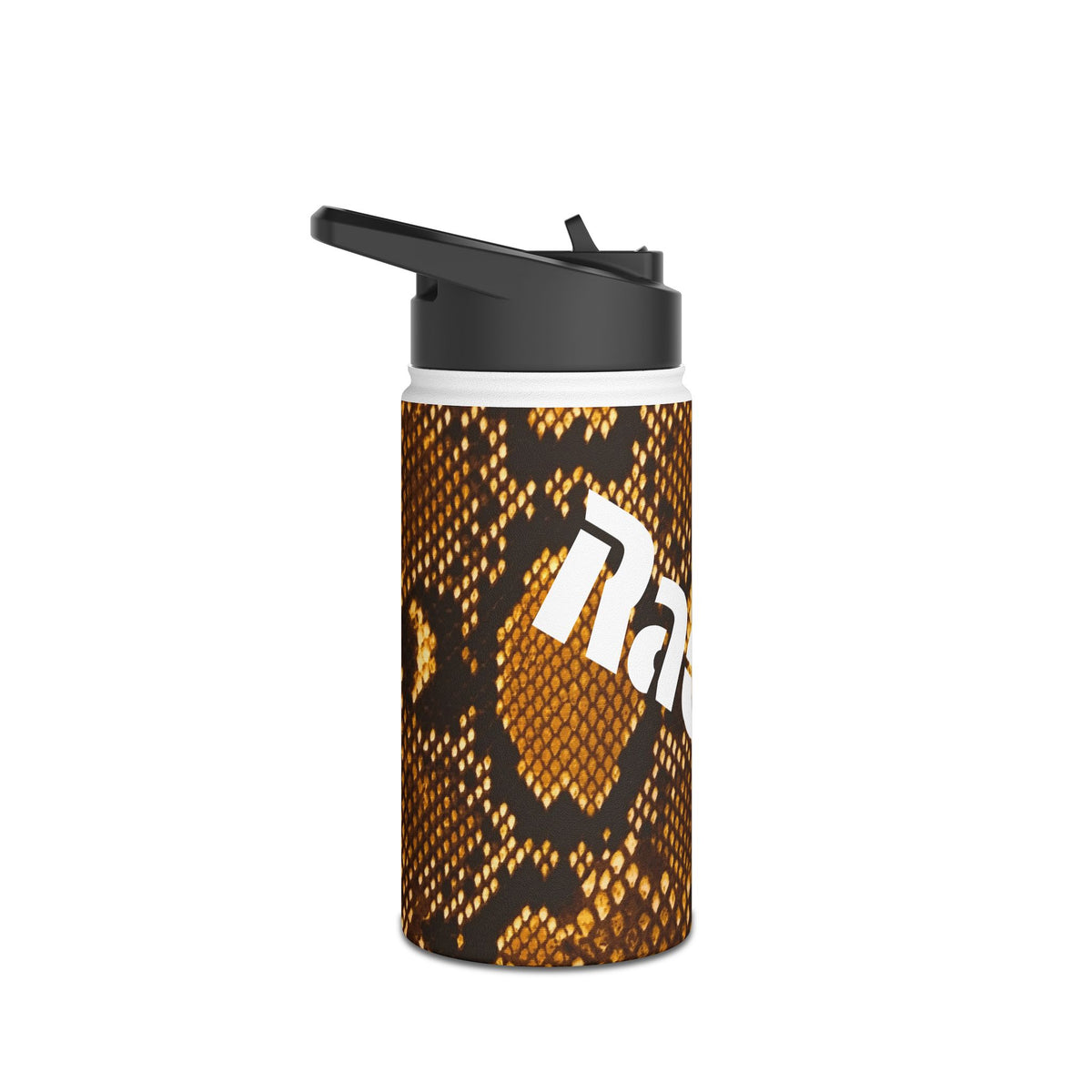 Personalized Snake Print Double-Wall Stainless Steel Water Bottle (12oz, 18oz, 32oz)