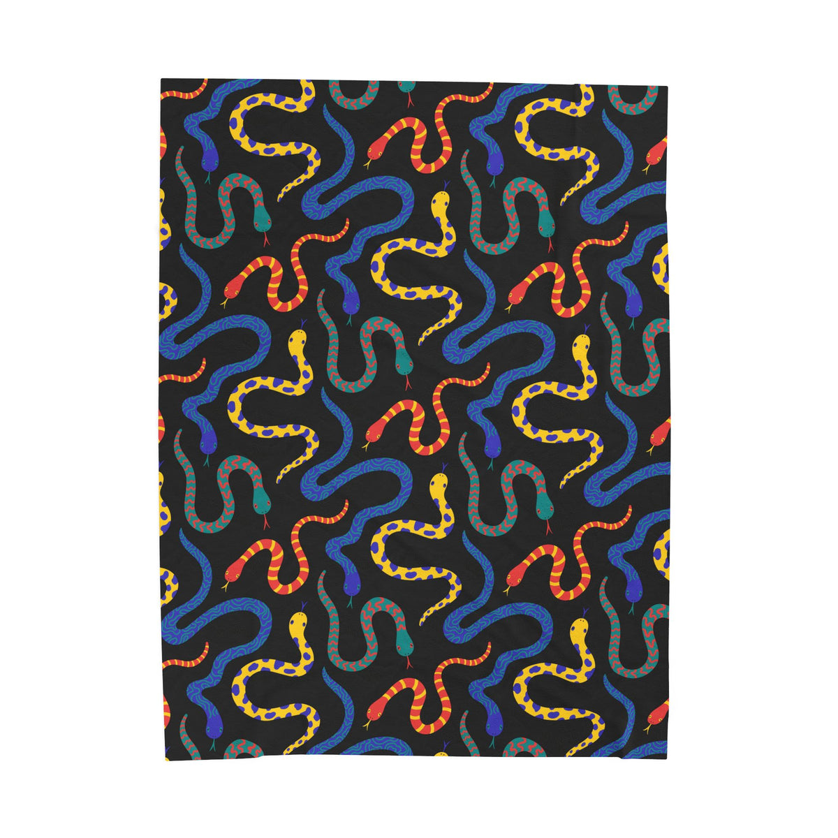 Vibrant Serpents Plush Throw