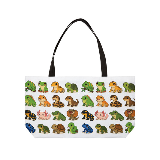 Illustrated Tiny Reptiles & Amphibians Weekender Tote Bag