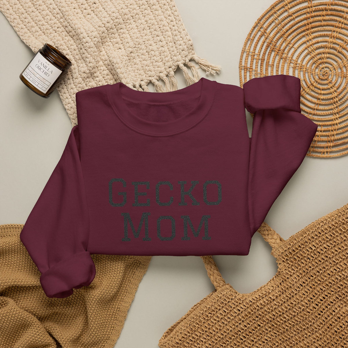 "Gecko Mom" Embroidered Crewneck Sweatshirt