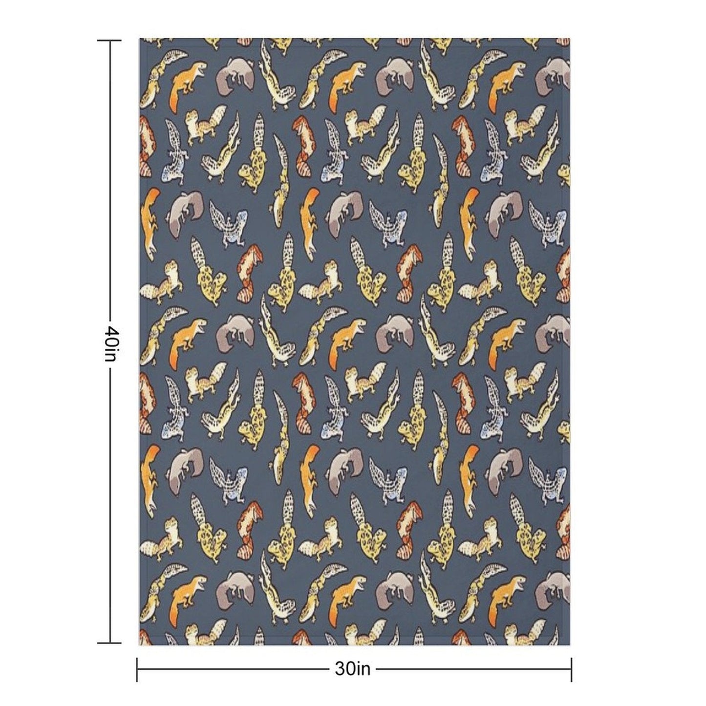Chub Geckos in Dark Grey Throw Blanket