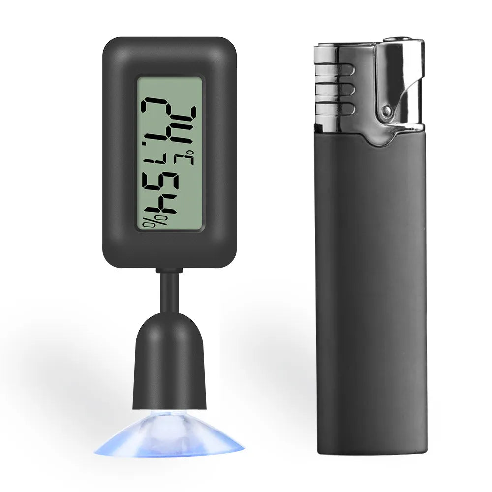 Rotating Digital Reptile Thermometer & Hygrometer with Suction Mount