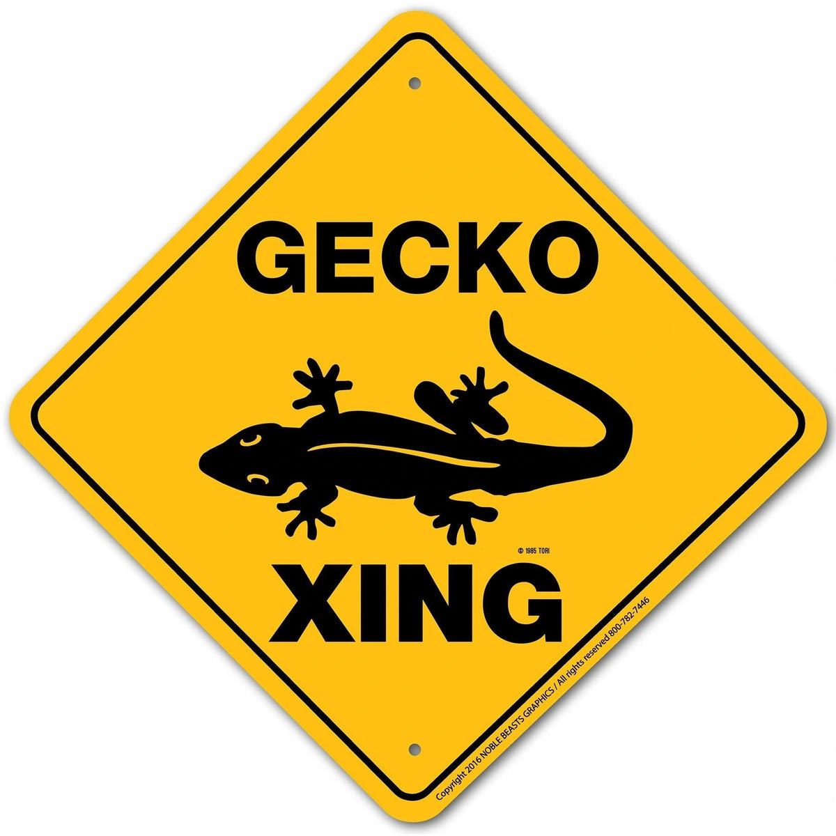 Gecko Xing Aluminum Sign