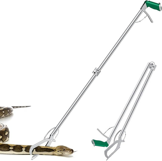 60" Foldable Stainless Steel Snake Tongs