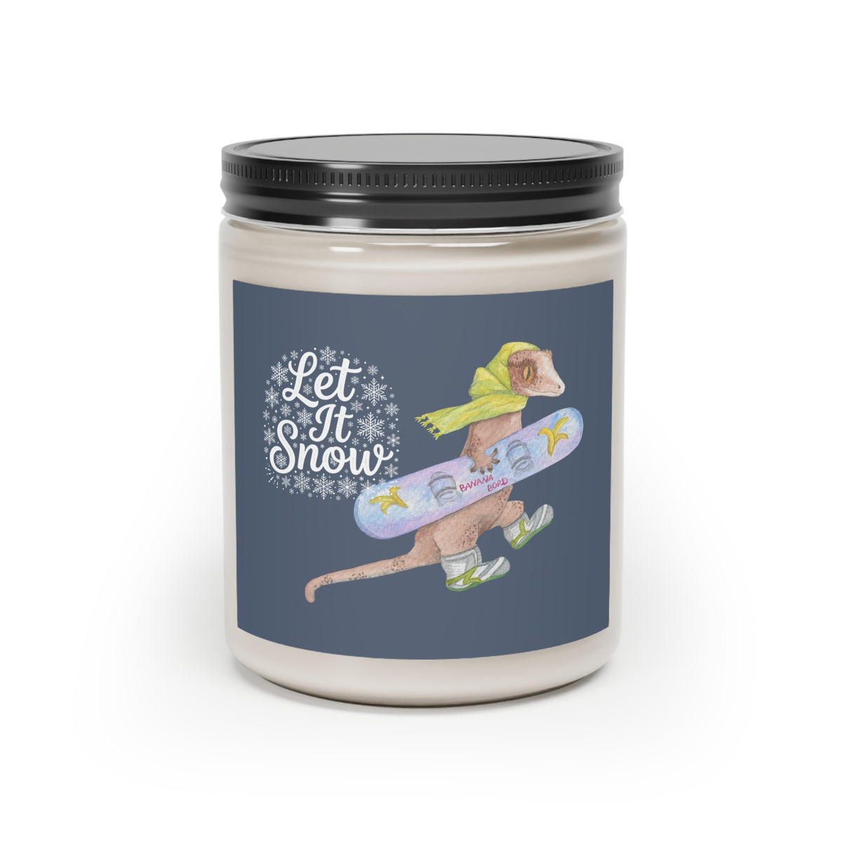 "Let It Snow" Crested Gecko Hand-Poured Candle