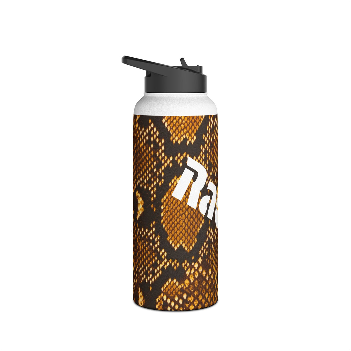 Personalized Snake Print Double-Wall Stainless Steel Water Bottle (12oz, 18oz, 32oz)