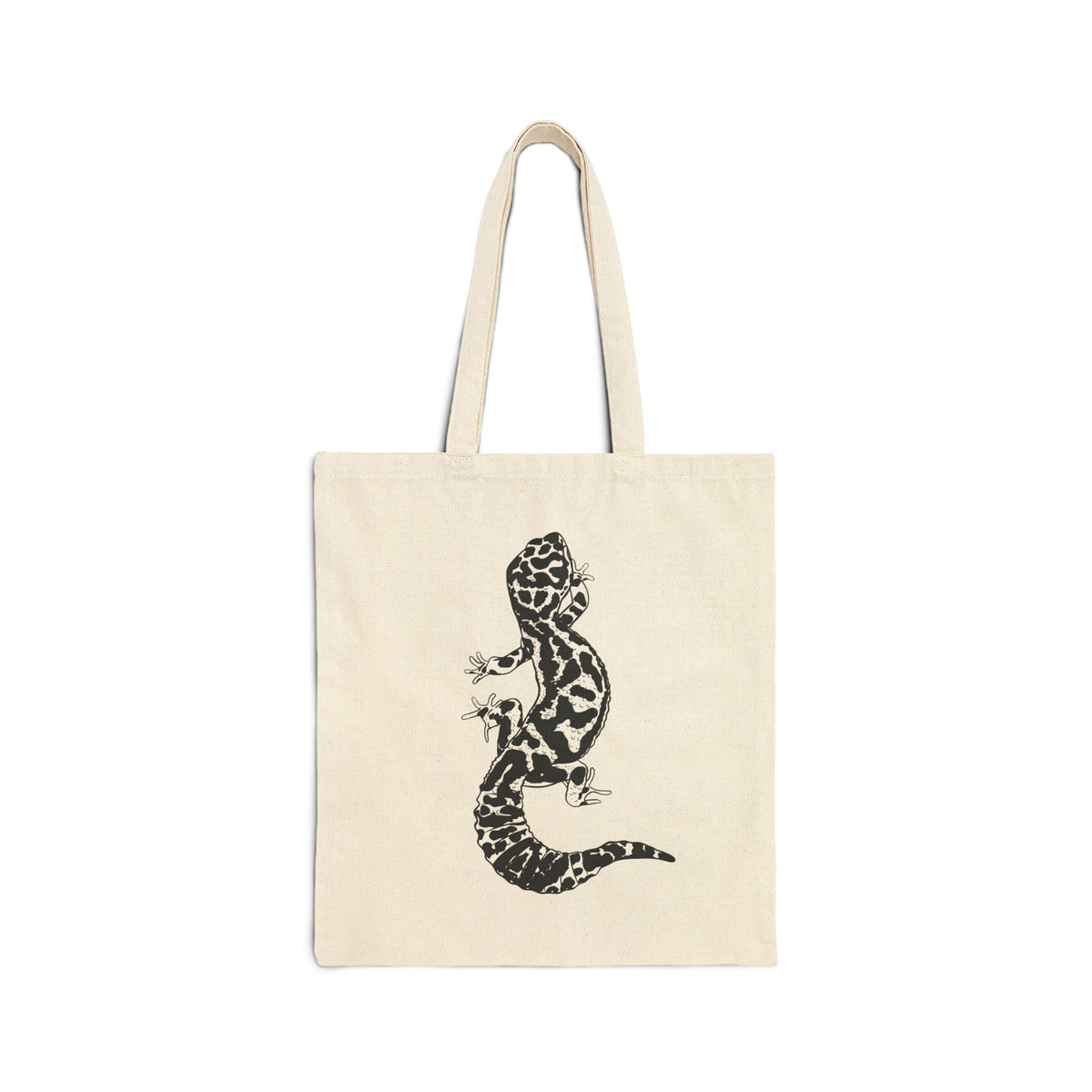 Leopard Gecko Silhouette Canvas Tote