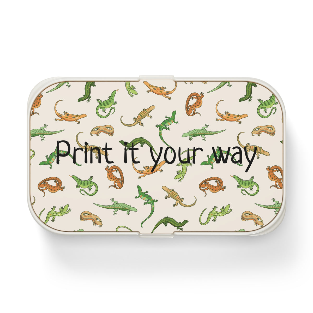 Customizable Illustrated Lizards Bento Lunch Box