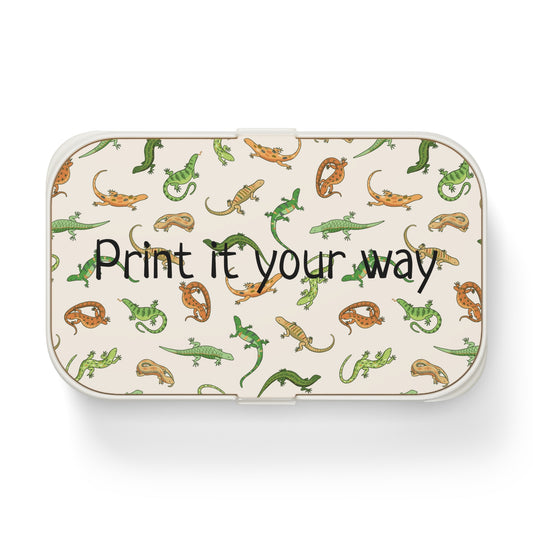 Customizable Illustrated Lizards Bento Lunch Box