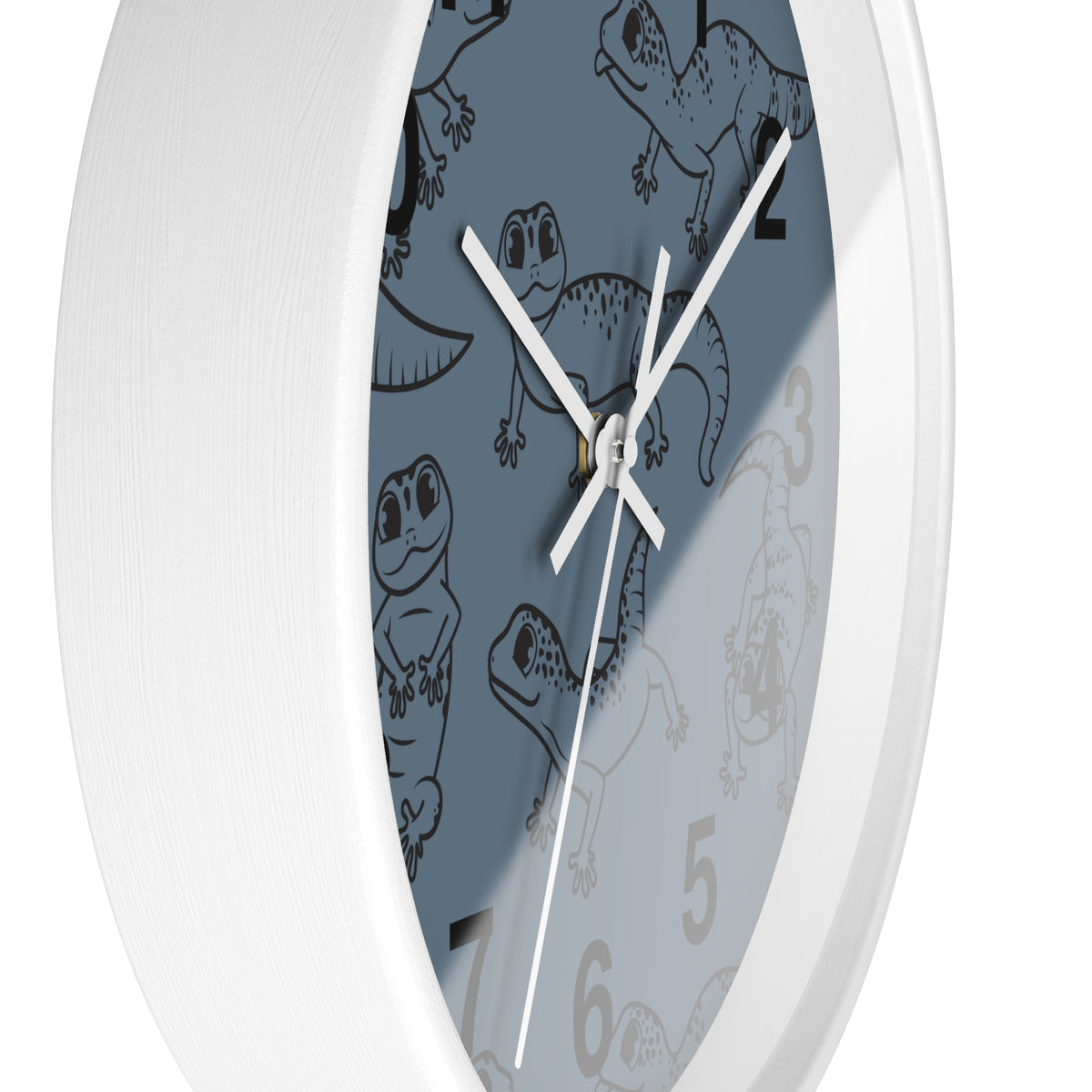 Playful Geckos 10" Wooden Wall Clock