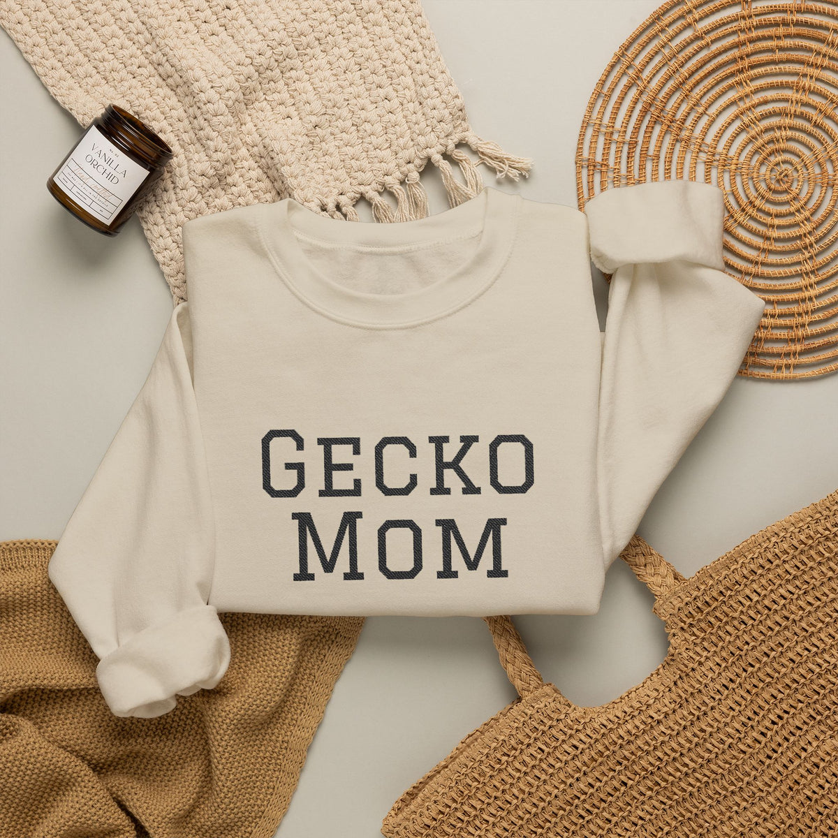 "Gecko Mom" Embroidered Crewneck Sweatshirt
