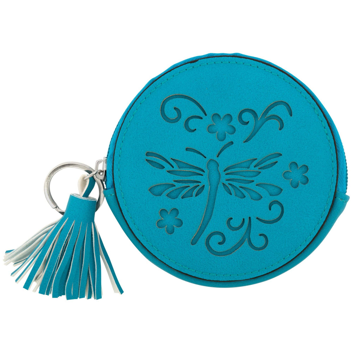 Blissful Dragonfly Cutout Faux Leather Coin Purse Keychain