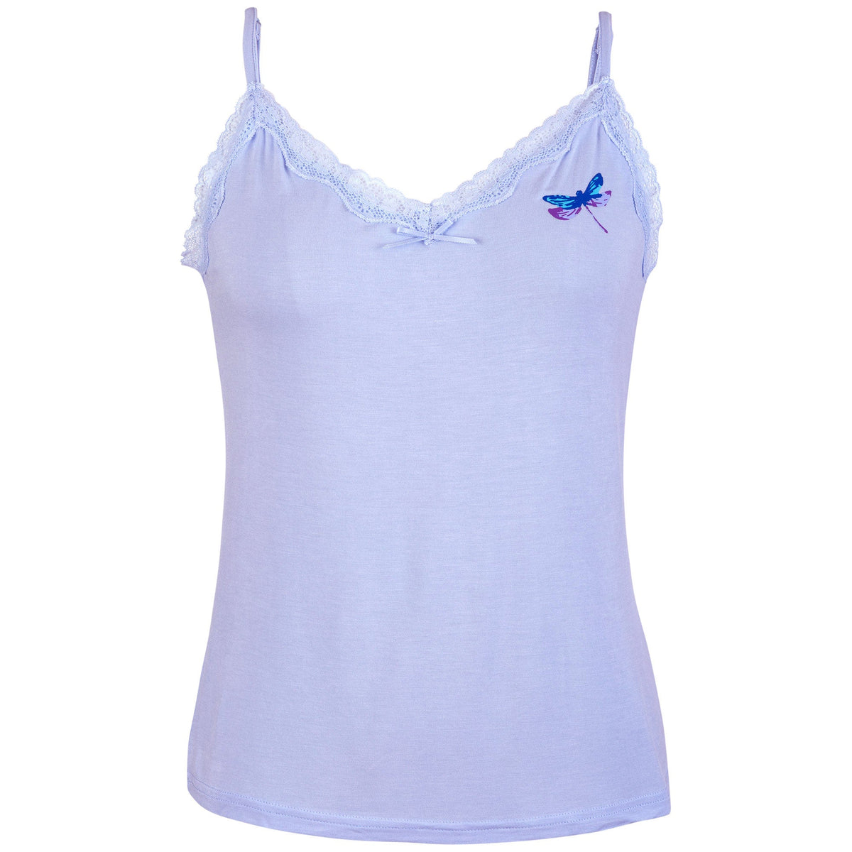 Dragonfly Lace-Trim Tank & Shorts Pajama Set