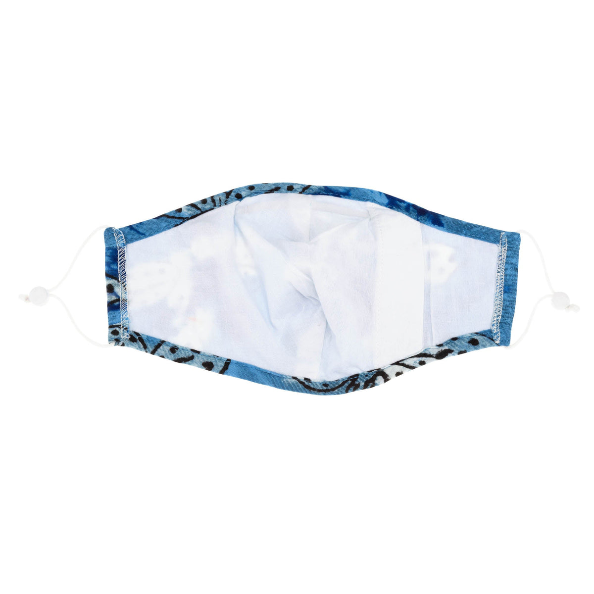 Tie-Dyed Butterfly Cotton Face Mask & Button Headband Set