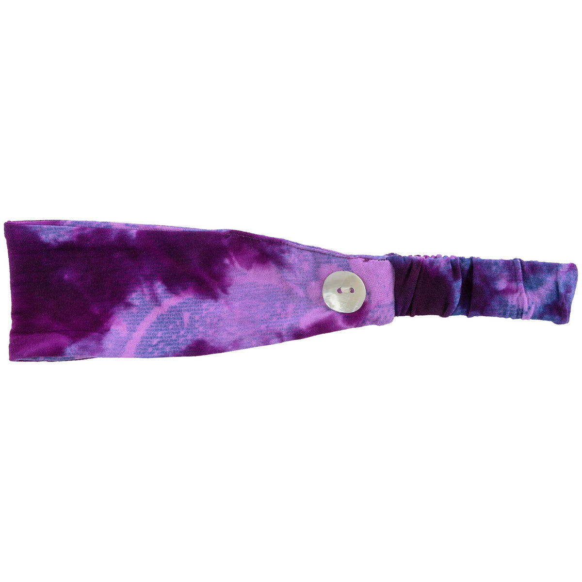 Tie-Dyed Butterfly Cotton Face Mask & Button Headband Set