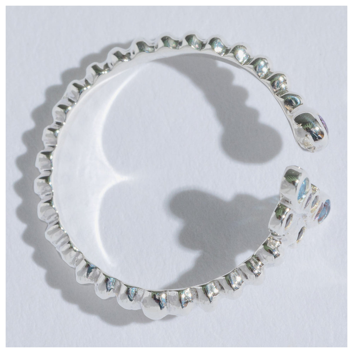 Handcrafted Sterling Silver Beaded Dragonfly Adjustable Toe Ring