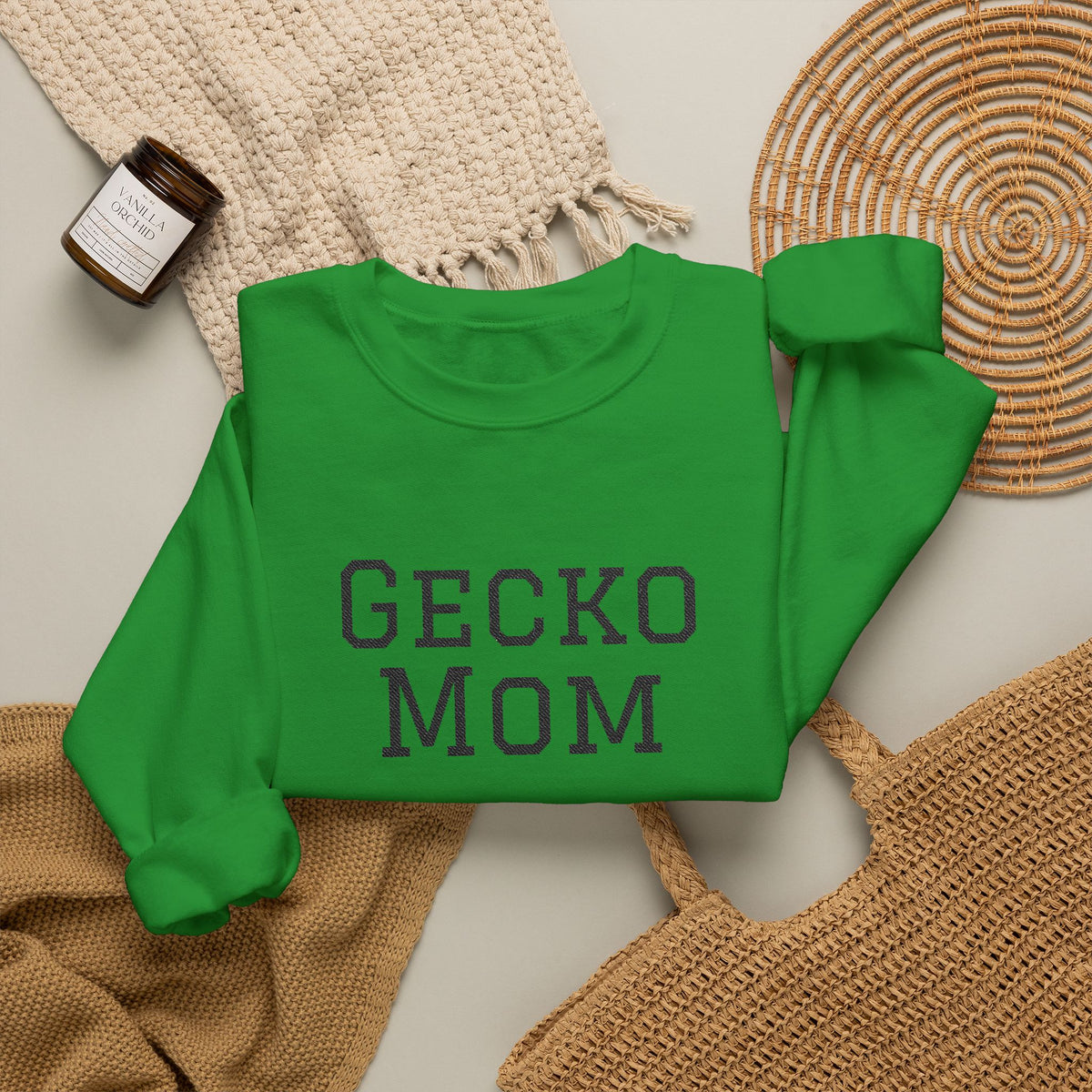 "Gecko Mom" Embroidered Crewneck Sweatshirt