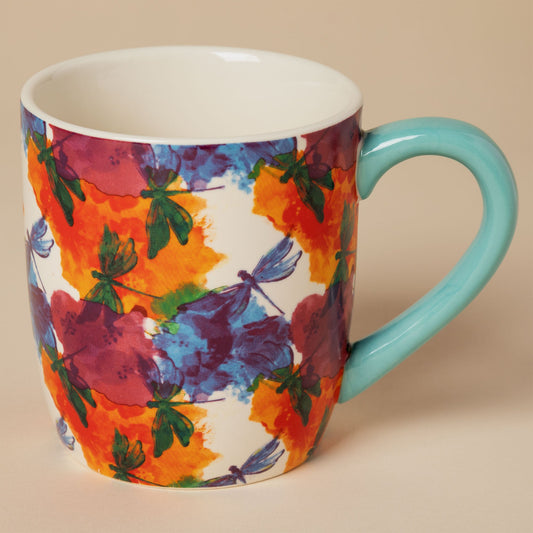 Watercolor Dragonfly Ceramic Mug (16 oz)