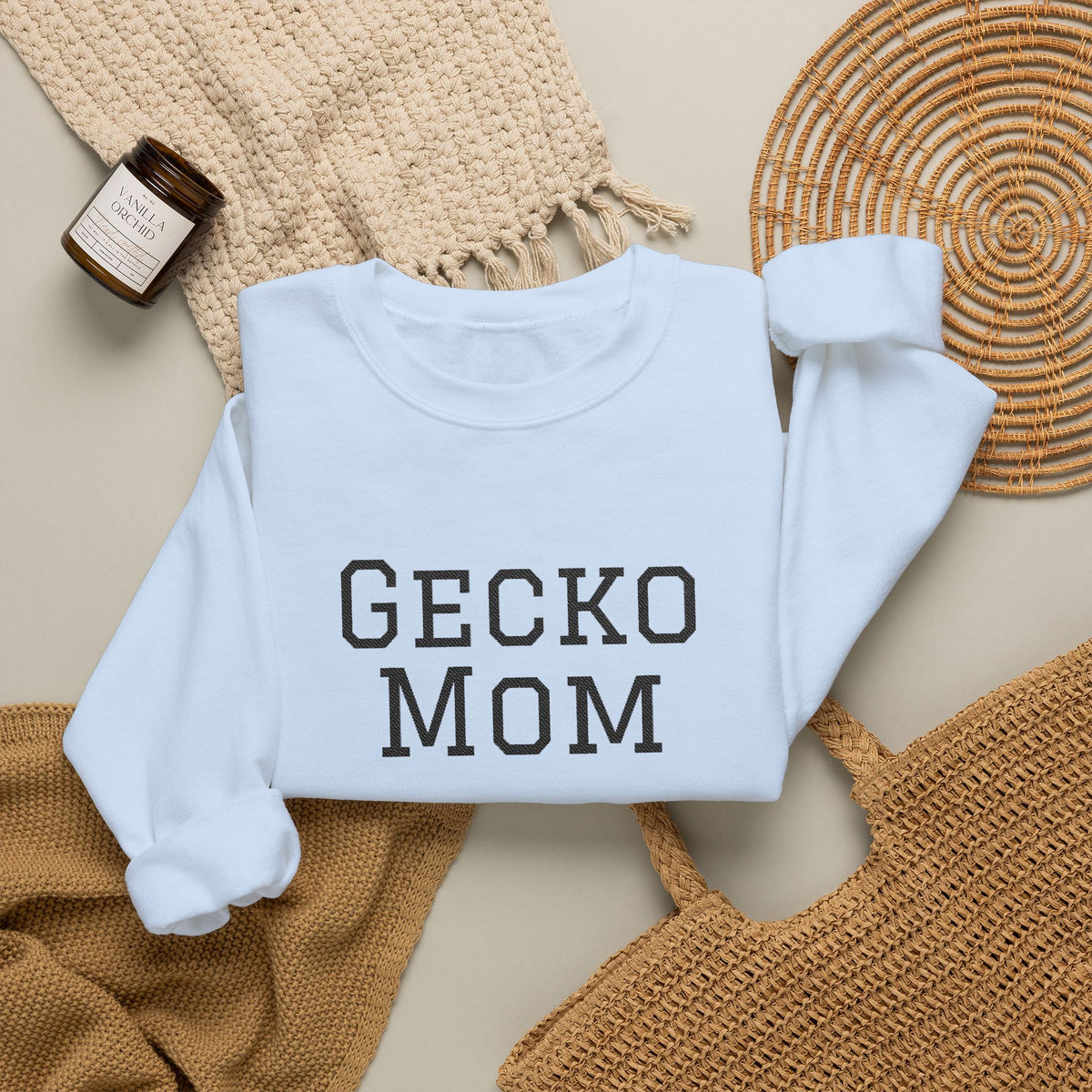 "Gecko Mom" Embroidered Crewneck Sweatshirt