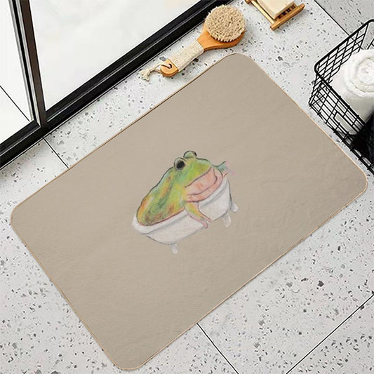 Frog in A Bathtub Bath Mat