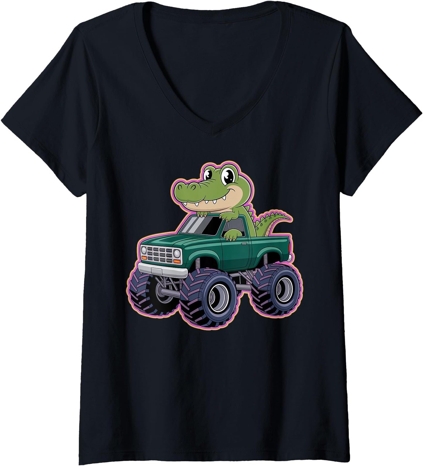 Original Womens Monster Truck T-Shirt - Casual Everyday Wear Men Women