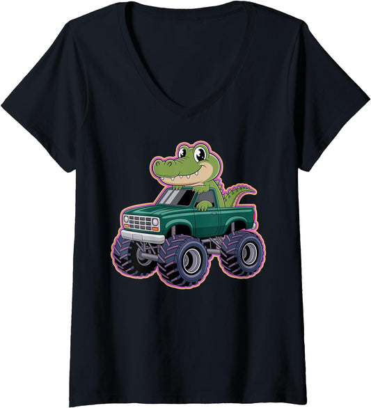 Original Womens Monster Truck T-Shirt - Casual Everyday Wear Men Women