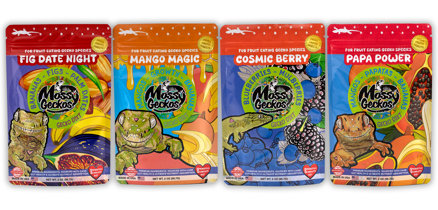 Mossy Geckos - Complete Gecko Diet 4-Pack Variety Bundle
