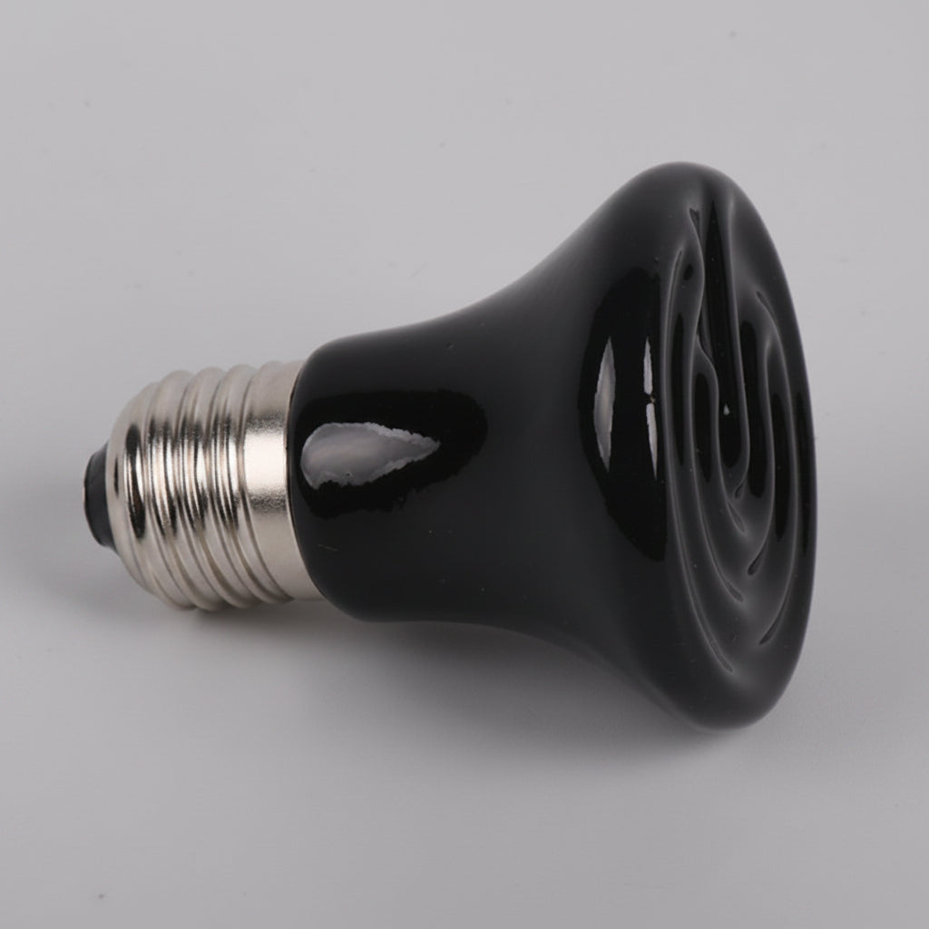 Black ceramic heat lamp bulb 