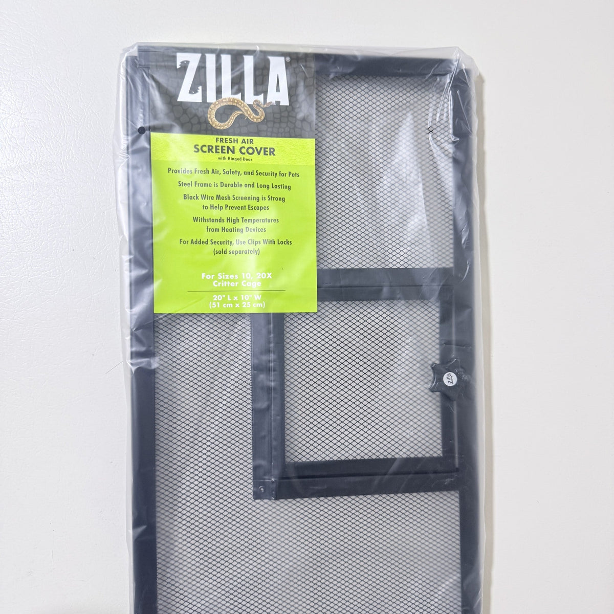 Zilla Fresh-Air Steel Screen Cover with Hinged Door (20" x 10")