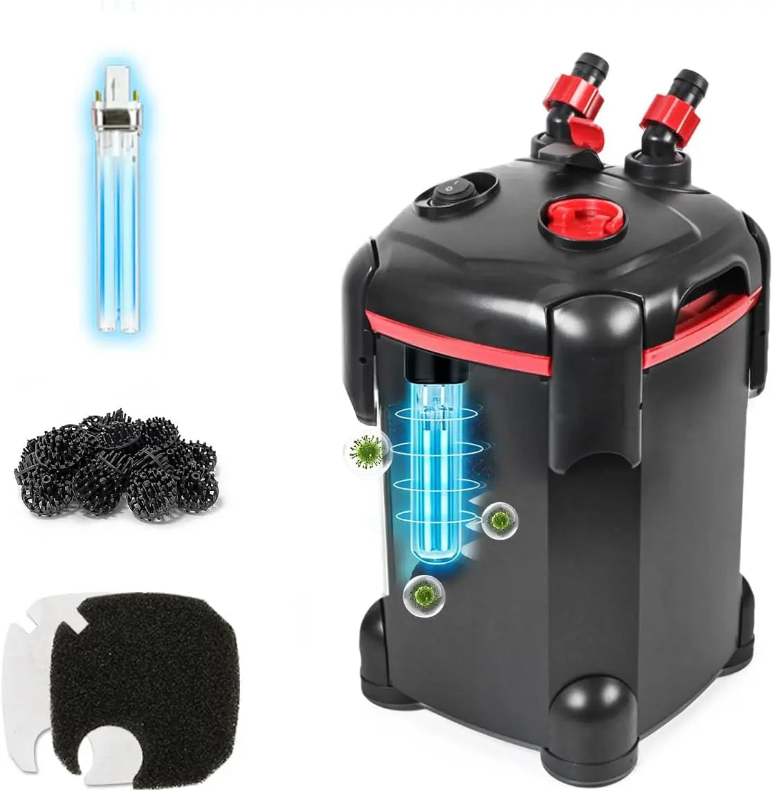 Canister Freshwater Aquarium Filter 172GPH or 225GPH Ultra Quiet up to 55 Gal