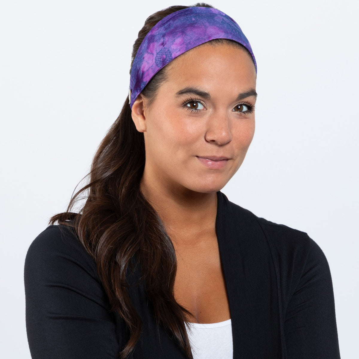 Tie-Dyed Butterfly Cotton Face Mask & Button Headband Set