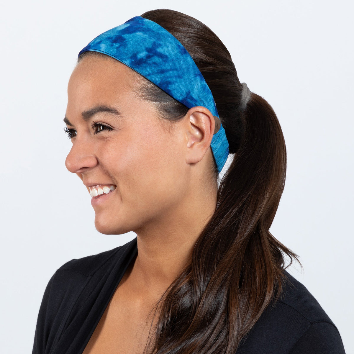 Tie-Dyed Butterfly Cotton Face Mask & Button Headband Set