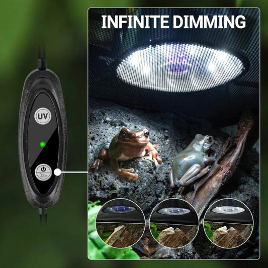 Dimmable UVB Reptile Light – Adjustable UVA/UVB LED Fixture