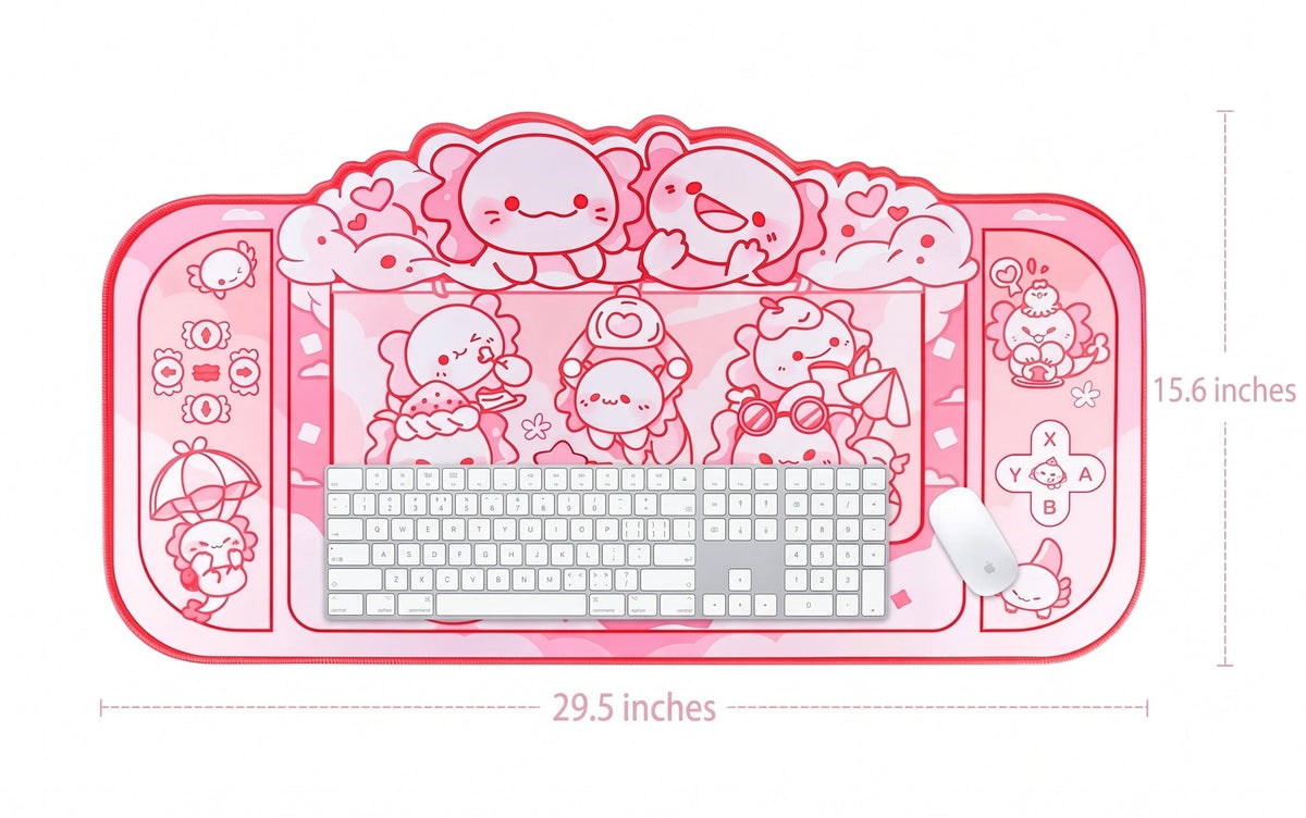 Gaming Axolotl Desk Pad
