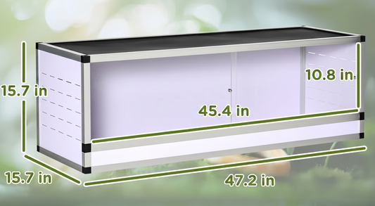 50 Gallon Aluminum Front-Opening Terrarium