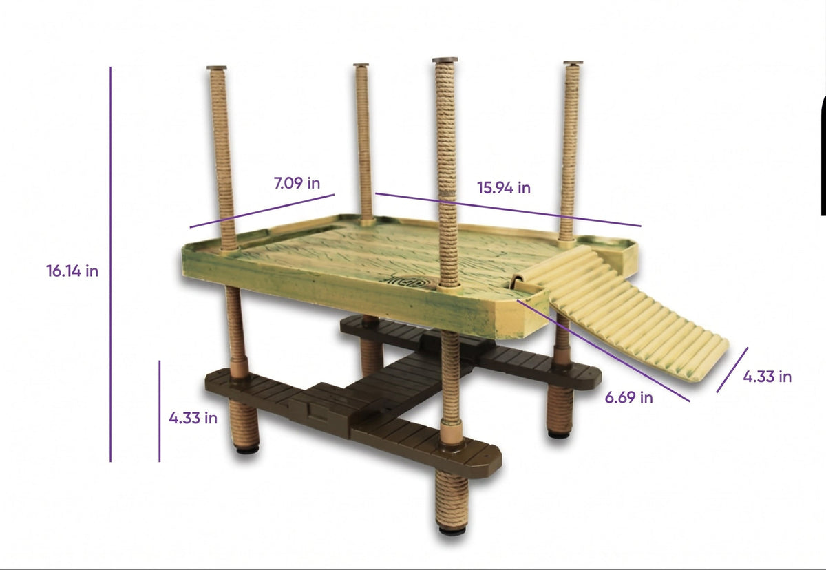 Floating Turtle Pier Basking Platform & Ramp – Self-Leveling Aquatic Dock