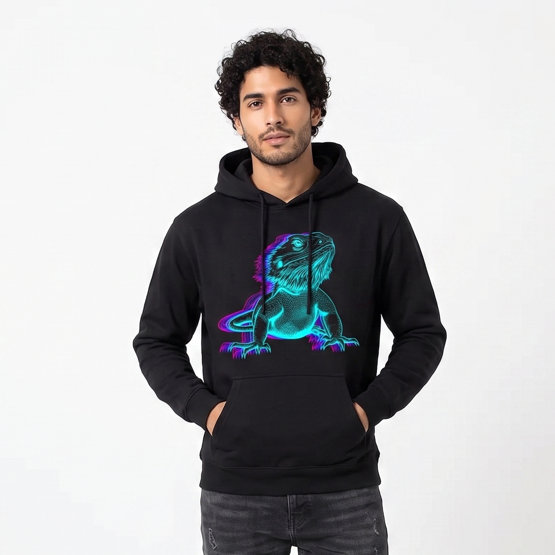 Glitch Vaporwave Bearded Dragon Apparel