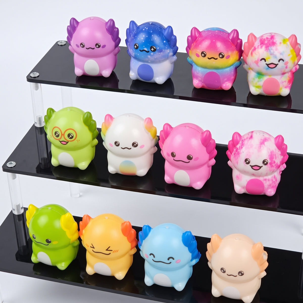Axolotl Sensory Squeeze Toy Set (12-Piece)