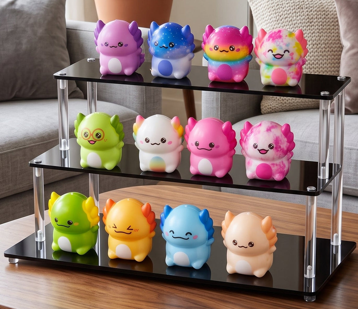 Axolotl Sensory Squeeze Toy Set (12-Piece)