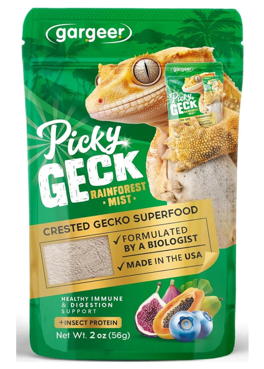 Gargeer 'Picky Geck' Rainforest Mist - Premium Crested Gecko Food | Immune & Digestion Support
