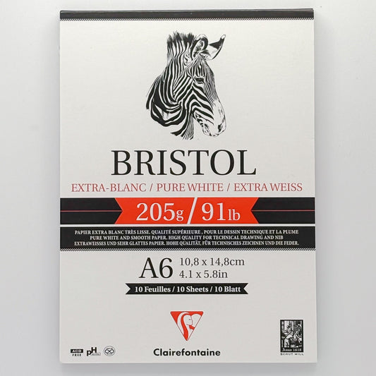 Clairefontaine Bristol Pad Extra White (4x6", 10 Sheets)