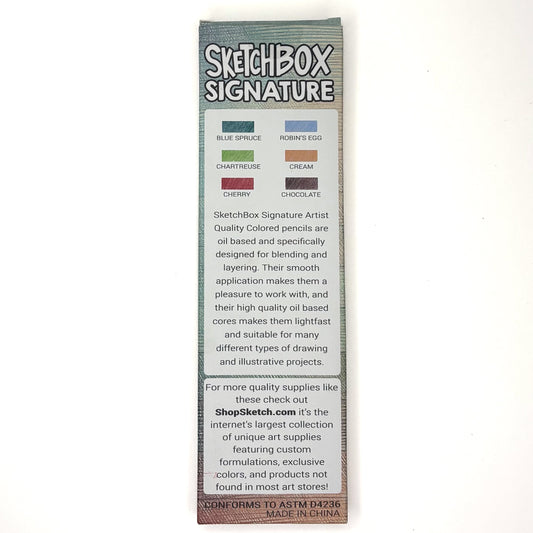 SketchBox Signature Colored Pencil Set (6-Piece Set)